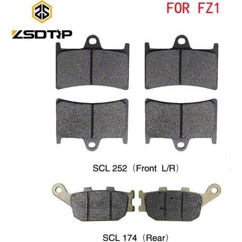 ZSDTRP Motorcycle Front Brake Pads Rear Brake Pads For Yamaha FZ1 2006-2015 Brake Disks Set