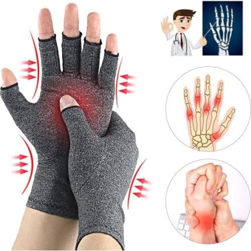 1 Pair Compression Arthritis Gloves Wrist Support Cotton Joint Pain Relief Hand Wrist Brace Women Men Therapy Wristband Support