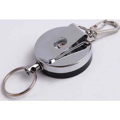 1 pcs Easy Pull Buckle 4 High Resilient Telescopic Rope Key Ring Anti Lose Anti-theft Stretch Keychain Outdoor Multi-tool
