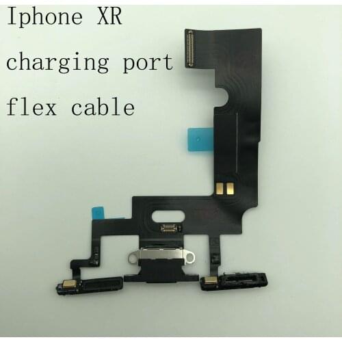 1pcs Charging Flex Cable repair replacement For iPhone XR original quality USB Charger Port Dock Connector With Mic Flex Cable