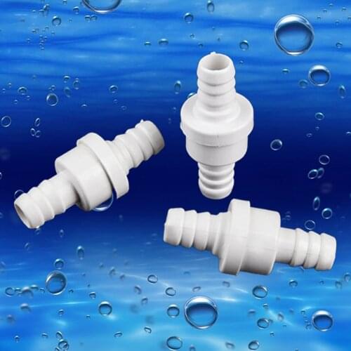10pcs 10mm Plastic Check Valve Aquarium Fish Tank Aeration Tube Fittings Fish Pond Increase Oxygen Adapters