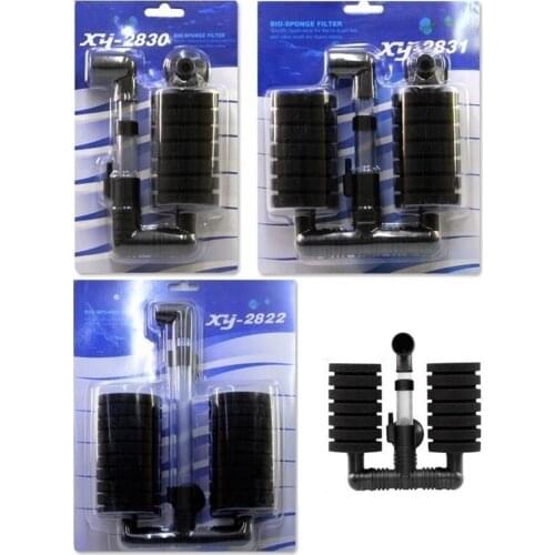 2pcs/lot Home Aquarium Use Bio Sponge Filter Removable Washable Fish Tank Mute Air Pump Filter Durable Aquatic Cleaning Tools