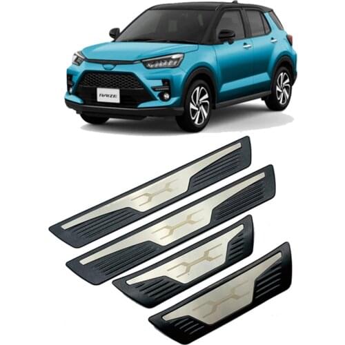 4pcs Stainless Steel Door Sill Plate Welcome Foot Step For Toyota Raize A200A/210A 2020 Accessories