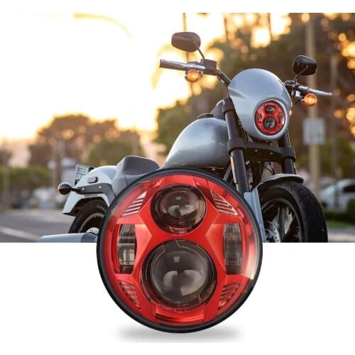 5.75 Inch 51W Osram LED Lamp Spider Design Motorcycle Headlight With High/Low Beam For Harley FXR2, R3, R4 FLSTSB FLSTSC FLSTSE
