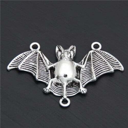 8pcs Tibetan Silver Color Bat Charms Pendant Metal Handmade Craft Pendant Making Fit DIY For Bracelet Necklace A2934