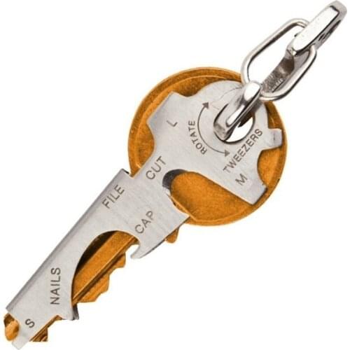 Outdoor EDC 8 in 1 Keychain Tool Multi-Function Combination of Screwdriver Survival Bottle Opener