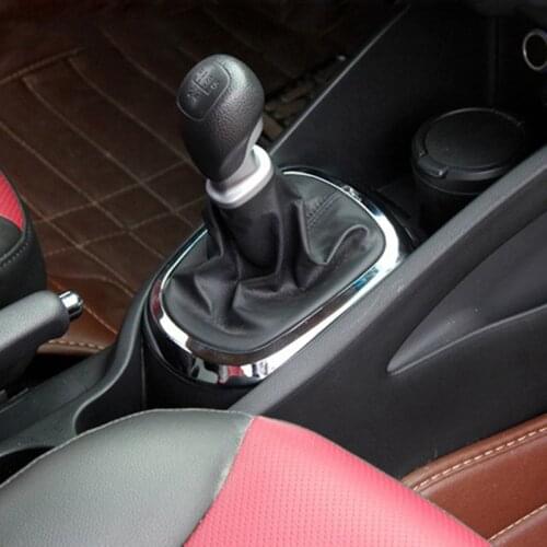 Car styling ,ABS chrome trim Car Gear head sticker style Gear Shift decoration cover Fit For KIA RIO K2 2011 2012 2013 2014
