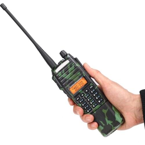 BAOFENG Camo UV-82 plus Walkie Talkie 8Watts powerful 3800mAh Battery With DC Connector UHF VHF Dual Band Ham Two Way Radio
