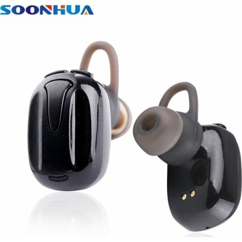 SOONHUA Mini Hifi Wireless Bluetooth 4.1 Earphones Support Stereo Sound Handsfree Headsets With Charging Box For iPhone Samsung