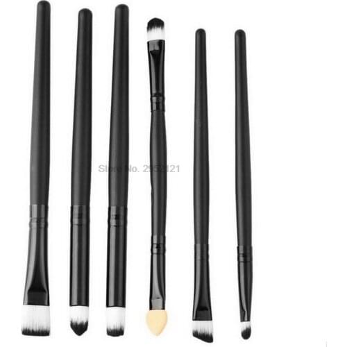 By DHL 50set 6pcs/set New Make Up Brush Eyeshadow Eyeliner Nose Smoky Eyebrow Comestic Beauty Brushes Tools High Quality