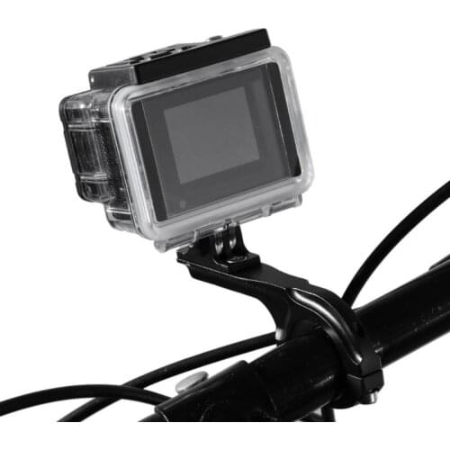 Aluminum Alloy Long Bicycle Handlebar Clamp Clip Mount For SOOCOO SONY EKEN Nikon Sjcam Gopro Hero 5 4 3 Session Camera Black