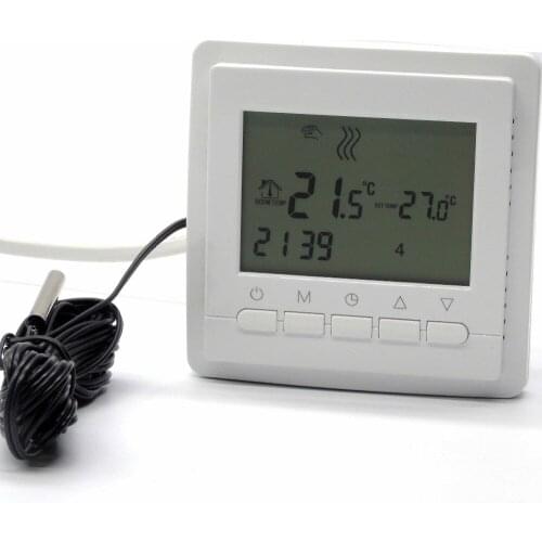 EU Programmable Dual Sensor floor heating manifold Thermostat for Warm Floor