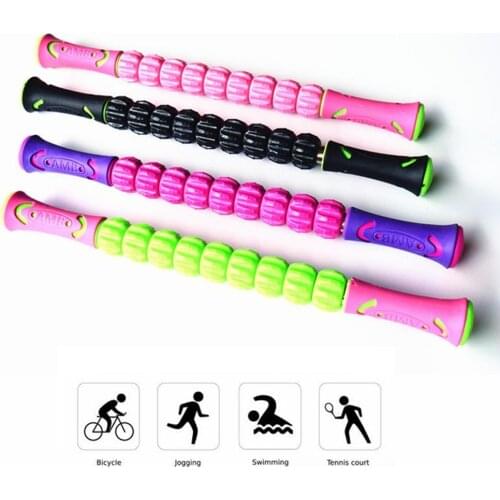 Fitness Yoga Muscle Pain Relief Relaxing Roller Stick Leg Calf Gear Massager