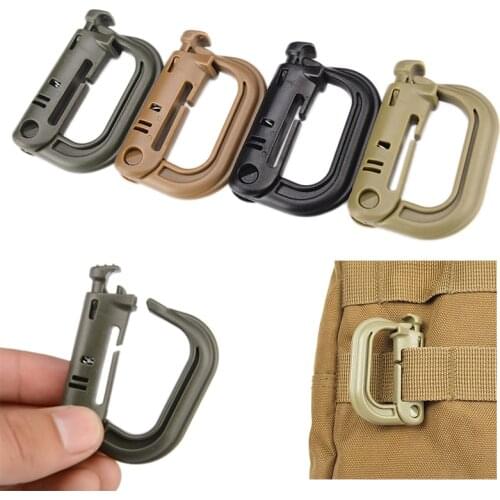 Outdoor Tactical Carabiner Carabiner Locking D-ring Hook Safety Buckle Backpack EDC Tool Keychain Camping Accessories