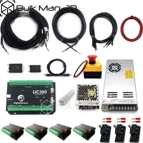MACH3 USB 4-Axis UC300 Controller Bundle for QueenBee / WorkBee CNC Engraving Milling Machine Desktop DIY Lead CNC Mill