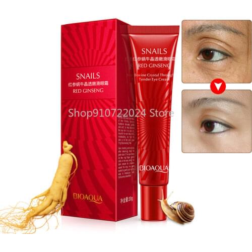 Red Ginseng Eye Cream Snail Essence Anti Aging Eye Cream Moisturizer Ageless Fade Fine Line Remove Dark Circle Eye Bag BIOAQUA