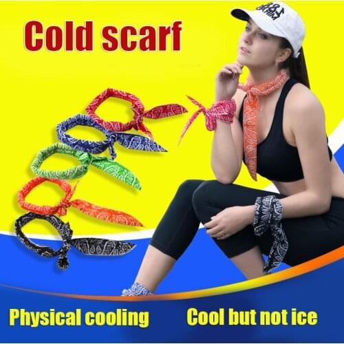 Cool Ice Scarf Headband Ice Scarf Outdoor Ice Belt Sports Headband to Cool Off the Heat Hairband Ice Cool Towel SAL99