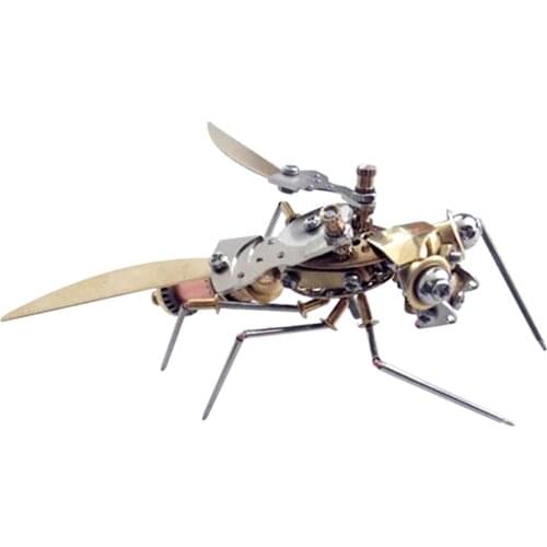 Steampunk Style 3D Metal Spider Wasp Mantis - Dragonfly Insects Model Handmade Crafts for Home Decor