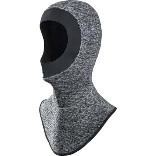 Neoprene Scuba Diving Hood 3MM Diving Cap Bib Dive Hood Warm Durable Stretchable for Surfing Snorkeling Sailing RW