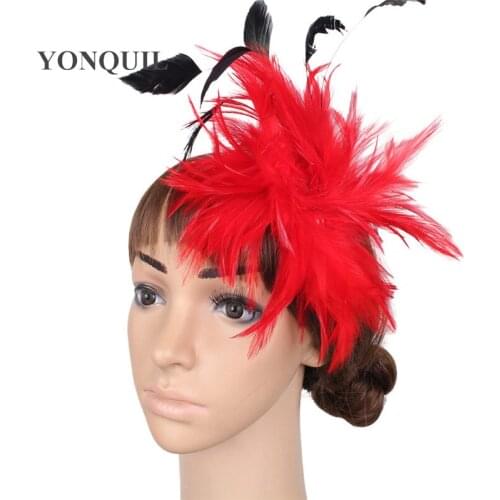 Multiple Colors Feather Headwear High Quality Nice Fascinator Hats With Headbadns Party Hair Clips Nice Bridal Hair Accessoires