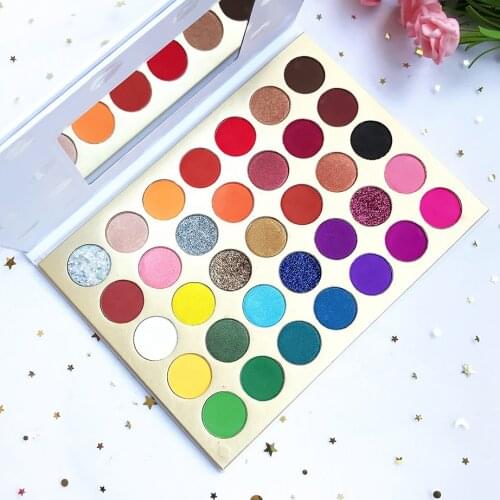 Wholesale 35 Colors Eyeshadow Palette Private Label Pigment EyeShadow Palette Professional Colorful Eyeshadow Custom Logo Makeup