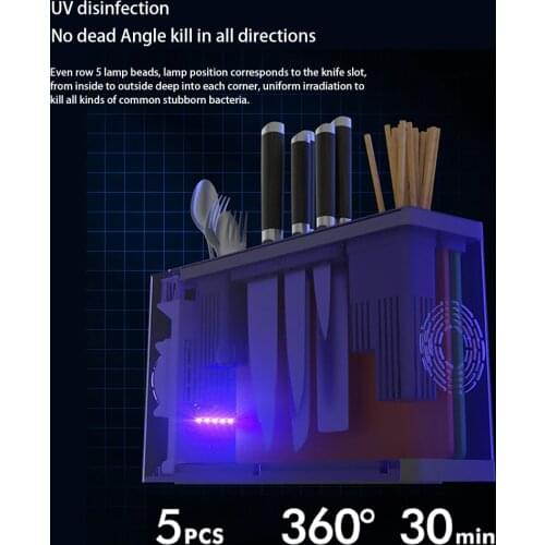 Tableware Sterilizing Kitchen Utensil Sterilizer Rack Intelligent Ultraviolet Chopsticks Knife Sterilizing Storage Rack Holder