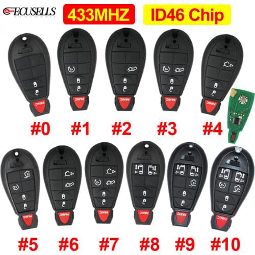 2/3/4/5/6/7 Button Remote Smart Car Key 433MHZ ID46 PCF7941 Chip for Chrysler Town & Country for Jeep for Dodge Magnum Durango