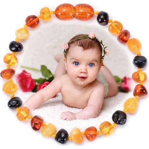 SA SILVERAGE 14-15CM Bracelets for Women 0-12 Years Old Europe and The Baltic Sea Natural Amber Bracelet Baby Bracelet