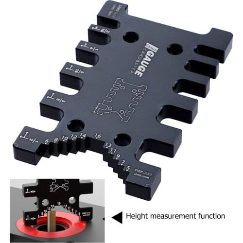 2021 Good Precision Tenon Caliper Meter Card Metric Imperial Carpentry Router Saw Measuring Ruler Table Machine Tool