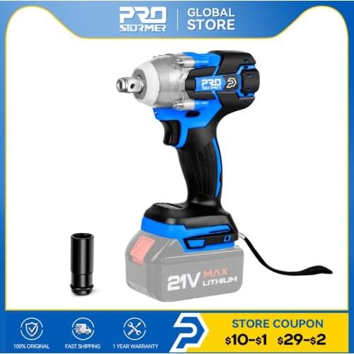 Impact wrench Brushless Electric Screwdriver Cordless Wrench For Makita 18v Lithium Battery Power Bare Tools By PROSTORMER
