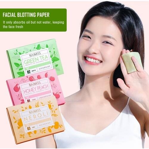 100pc/pack Oil Control Face Absorbent Paper Face Oil Control Cleaning Wipes Absorbing Sheet Oily Matting Tissue Face Care Paper