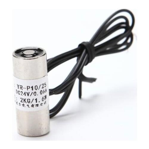 YR-P10/25 suction cup electromagnet 2KG DC micro small electromagnetic suction cup DC12V24V cylindrical electric suction cup