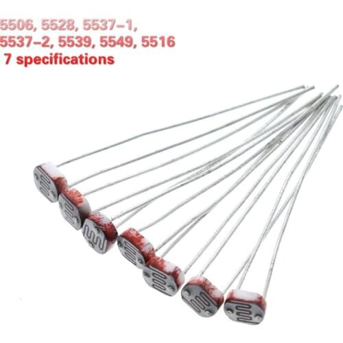 1 bag of 70 photoresistors assortment 7-value photoresistor photoresistor classification kit 5506, 5528, 5537-1, 5537-2, 5539, 5