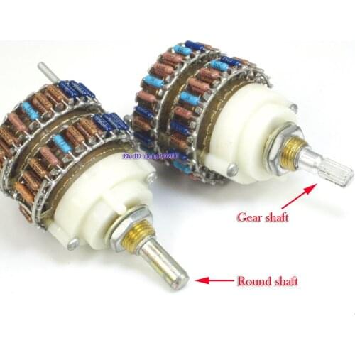 1pcs 24 Steps DALE 2 Channel (Stereo) Shunt Type Volume Potentiometer 2X 50K