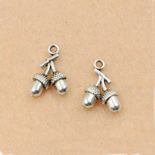 10pcs Antique Silver Plated Flower Charms Pendants For Jewelry Making Diy Craft Charm Handmade 18x12mm