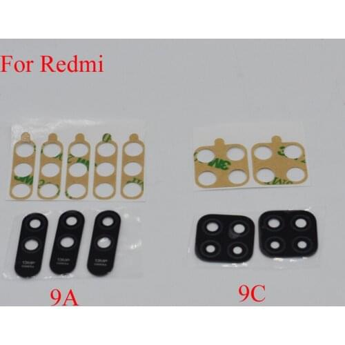 10pcs/lot High quality For Xiaomi Redmi 9 9A 9C Back Camera Glass Lens Cover With Sticker