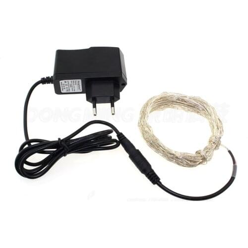 DC12V 5m 50led led christmas lights outdoor string fairy lights copper wire holiday party bedside garland + 12V 1A power dadpter
