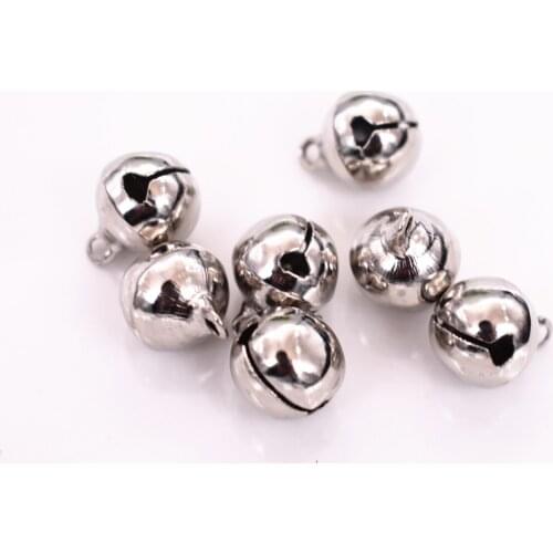 20pcs/lot 15x12mm Rhodium plated Copper Dangle Small Jingle Bell Christmas Tree DIY Pendants Hanging Decorations