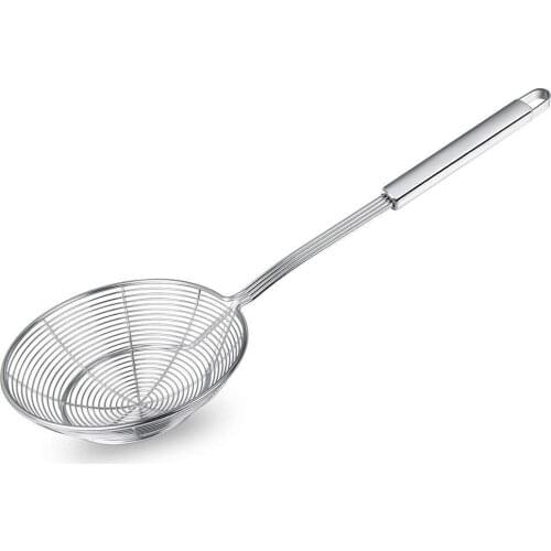 2020 Stainless Steel Food Oil Pot Strainer Ladle Kitchen Tools Oval Fine Mesh Skimmer Colanders Skimmer Oval