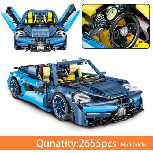 2655pcs 1：10 Technic Assemble convertible McLarened super car building blocks mini bricks model educational toys for children