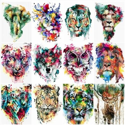 Diamond painting animals colored painted beads mosaic art picture embroidery cross stitch rhinestone picture puzzle wall decor