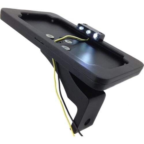 Aftermarket free shipping motorcycle parts Side Mounted LED License Plate Bracket For Suzuki GSXR600 1300 750 SV650 BLACK