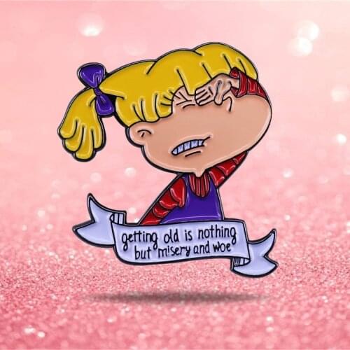 Angelica Speaks The Truth Brooch Pins Enamel Metal Badges Lapel Pin Brooches Jackets Jeans Fashion Jewelry Accessories