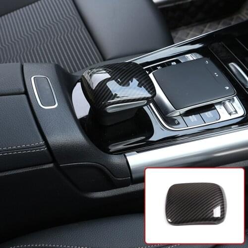 Carbon Fiber ABS Central Control Armrest Decorative Cover Trim For Mercedes Benz B GLB Class W247 X247 2019 2020 Accessories