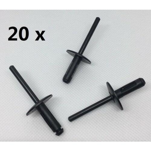 FOR BMW Plastic Pop Blind Rivets 6mm, Wheel Arches, Side Skirts, Sills & Bumpers