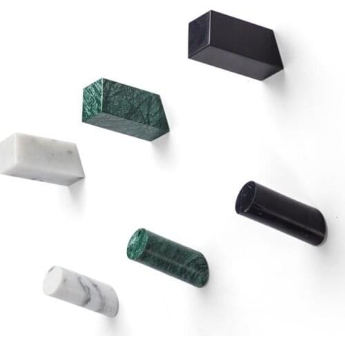 Home Decor Robe Hook Clothes Hanger Natural Stone Marble Hook Wall Hanger Genuine Stoone Storage Rack