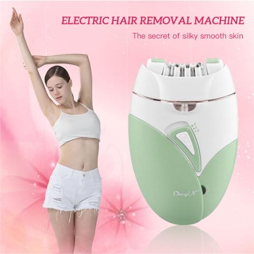 CkeyiN Electric Shaver Women Razor Hair Remover Epilator Ladies Bikini Trimmer Painless Rechargeable Cordless with LED Light 50