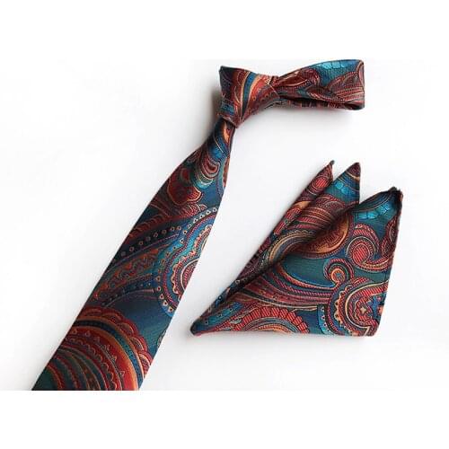 Ricnais 8cm Formal Silk Tie Set Green Black Jacquard Pocket Square Necktie For Men Business Wedding Handkerchief Gravata Necktie