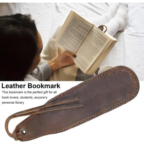 Retro Leather Handmade Bookmark Vintage Book Marker Page Holder Documents Notebook Bookmark Birthday Christmas Gift