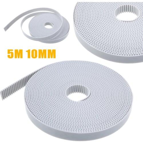 Mayitr 5M 10mm PU GT2 Timing Belt White Open End Steel Cords Reinforced Suitable For 3D Printer Accessoires